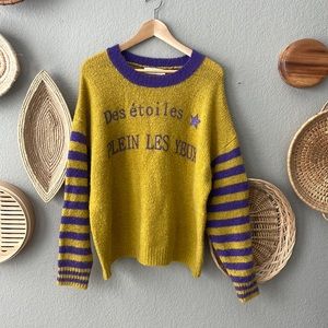 Oversized stars in our eyes sweater